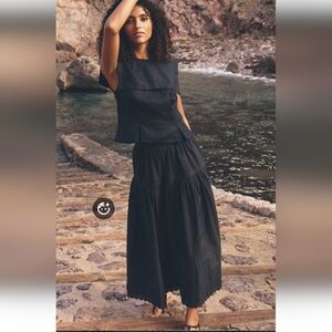 DÔEN Sebastiane Skirt Night Sky (navy) S - NWT